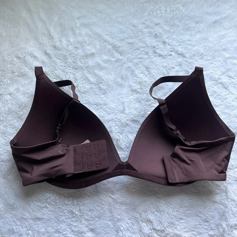 SKIMS Women's Wireless Form Super Push-Up Bra Cocoa Brown 36DD BA-PLG-2632 NEW